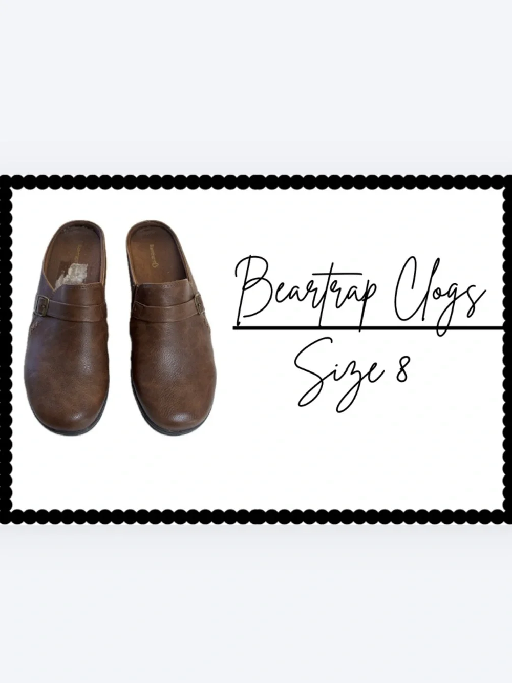 Baretraps Dawn Clogs Brown Comfort Mule Slip On Buckle Women’s size 9NEW - Picture 2 of 6